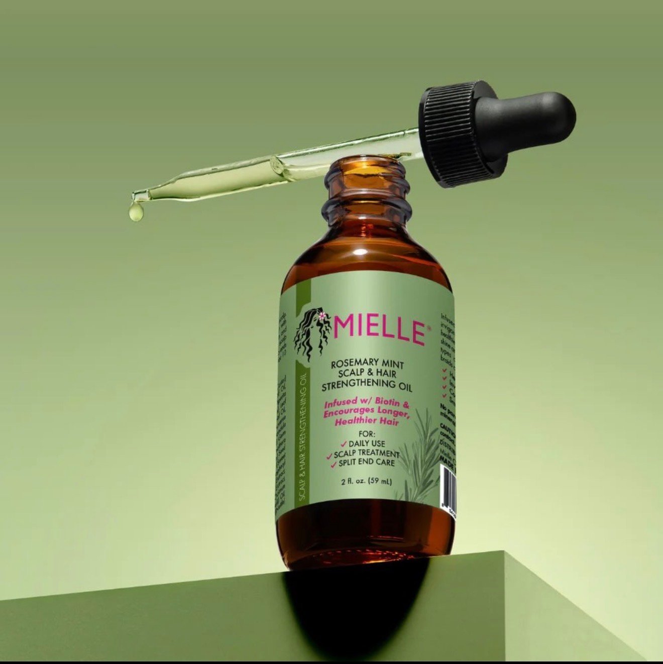 زيت مييل روزماري والنعناع لتقوية فروة الرأس والشعر – 59 مل Mielle Rosemary Mint Scalp & Hair Strengthening Oil 59ml