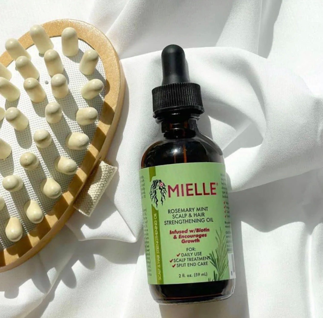 زيت مييل روزماري والنعناع لتقوية فروة الرأس والشعر – 59 مل Mielle Rosemary Mint Scalp & Hair Strengthening Oil 59ml - الصورة 4