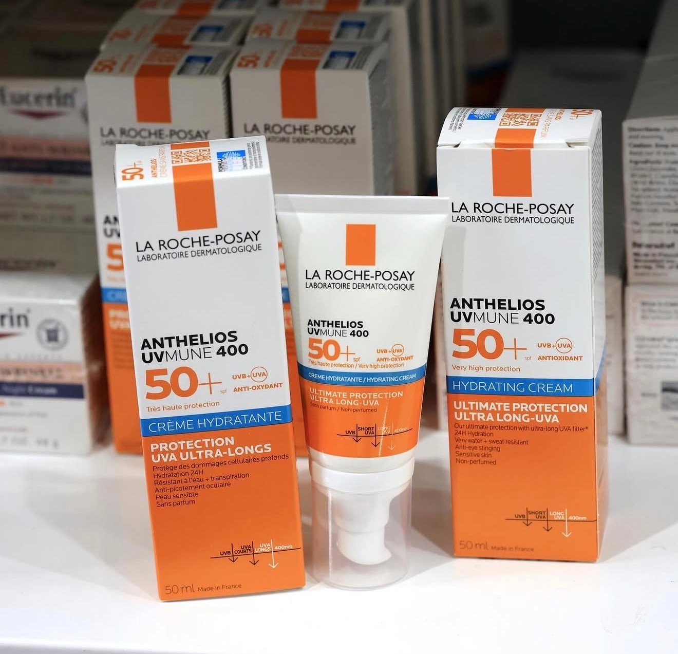 واقي الشمس لاروش بوزيه Anthelios UVMune 400 Hydrating Cream SPF50+ - الصورة 4
