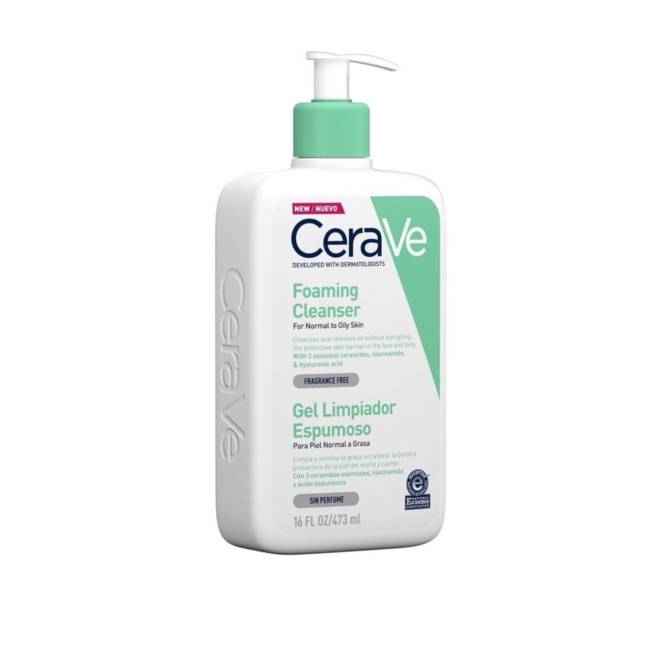 غسول CeraVe Foaming Facial Cleanser للبشرة العادية والدهنية 473 مل - الصورة 5