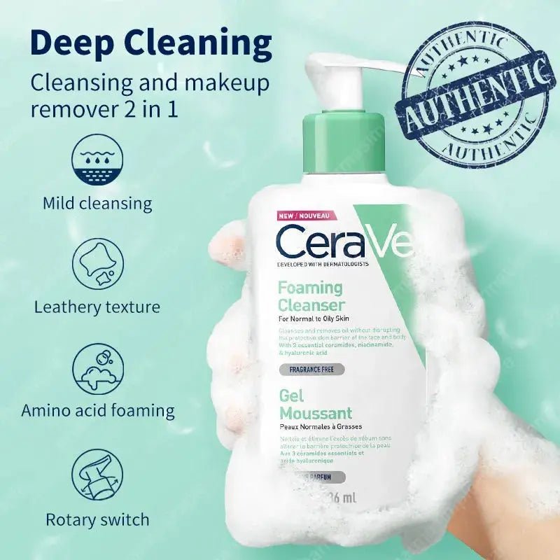 غسول CeraVe Foaming Facial Cleanser للبشرة العادية والدهنية 473 مل - الصورة 4