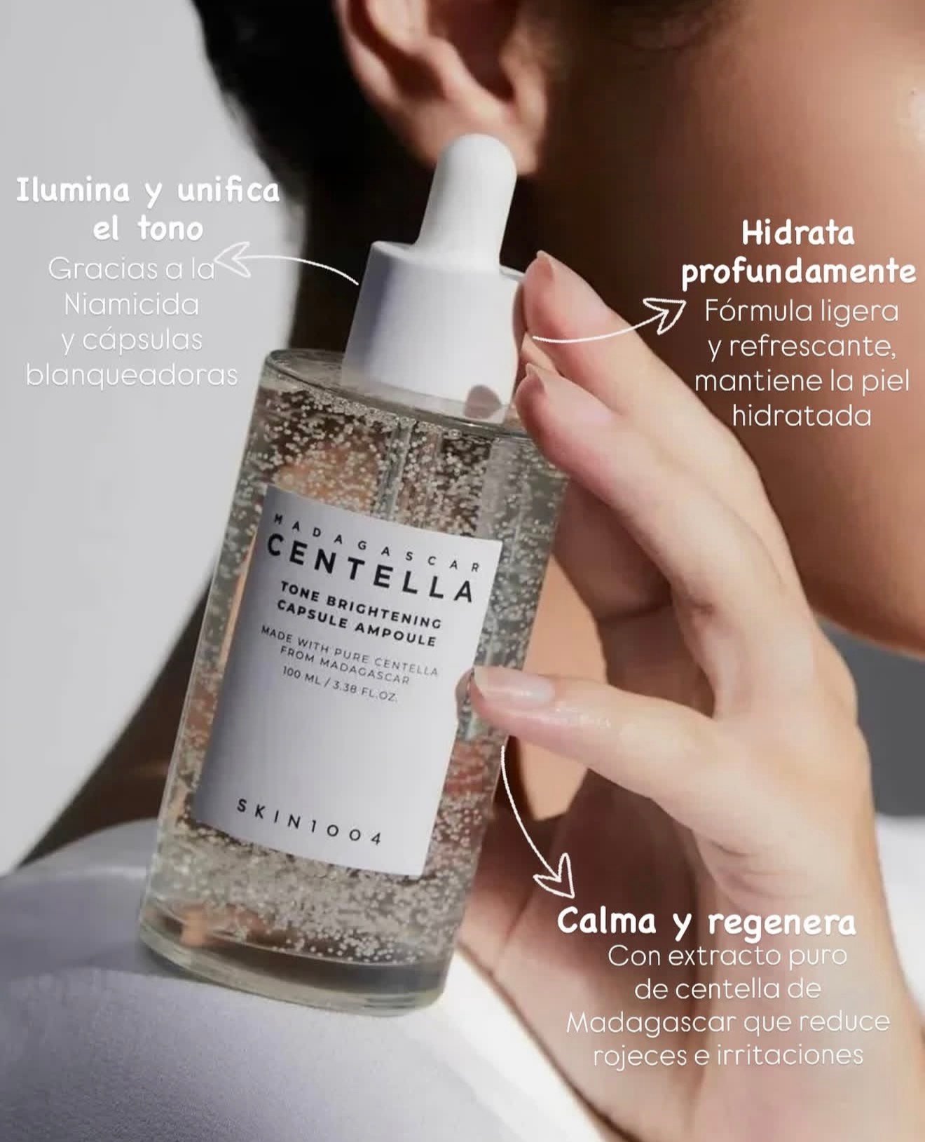 سيروم SKIN1004 Madagascar Centella Tone Brightening Capsule Ampoule لتفتيح وترطيب البشرة 100 مل - الصورة 7