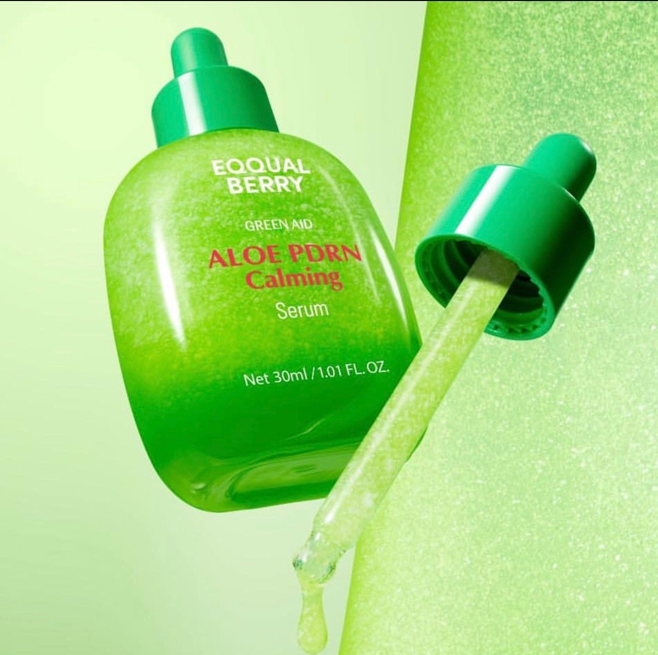 سيروم EQQUALBERRY Green Aid Aloe PDRN Calming Serum لتهدئة وترطيب البشرة 30 مل