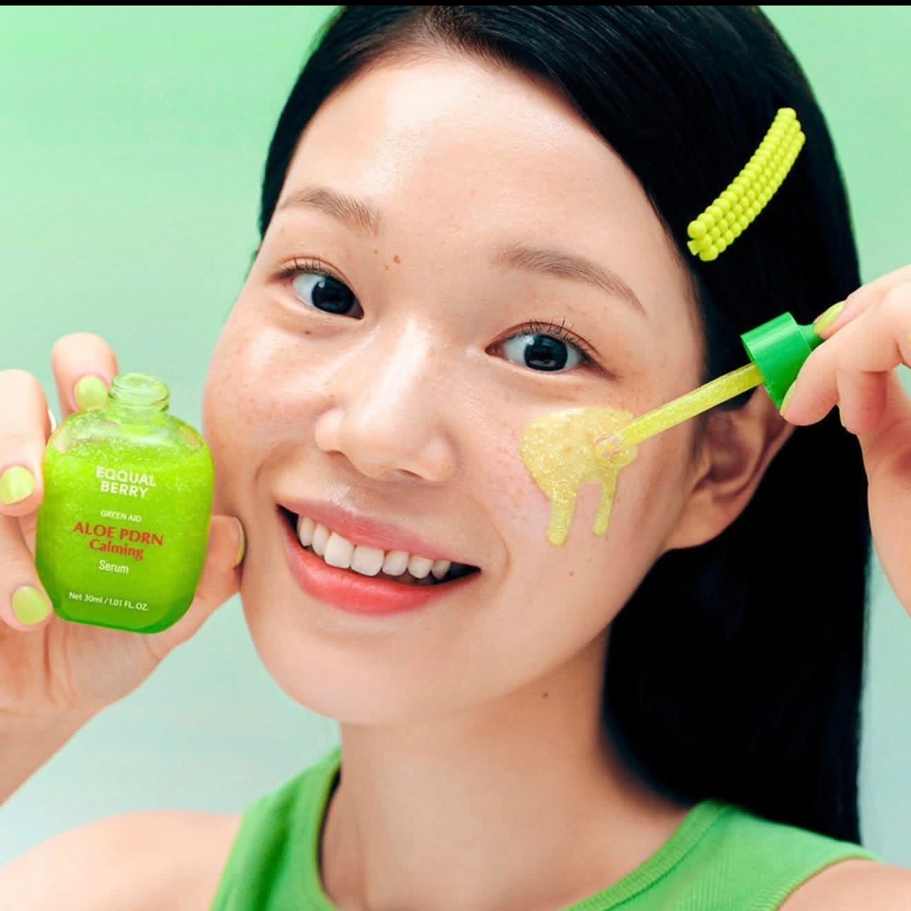 سيروم EQQUALBERRY Green Aid Aloe PDRN Calming Serum لتهدئة وترطيب البشرة 30 مل - الصورة 4