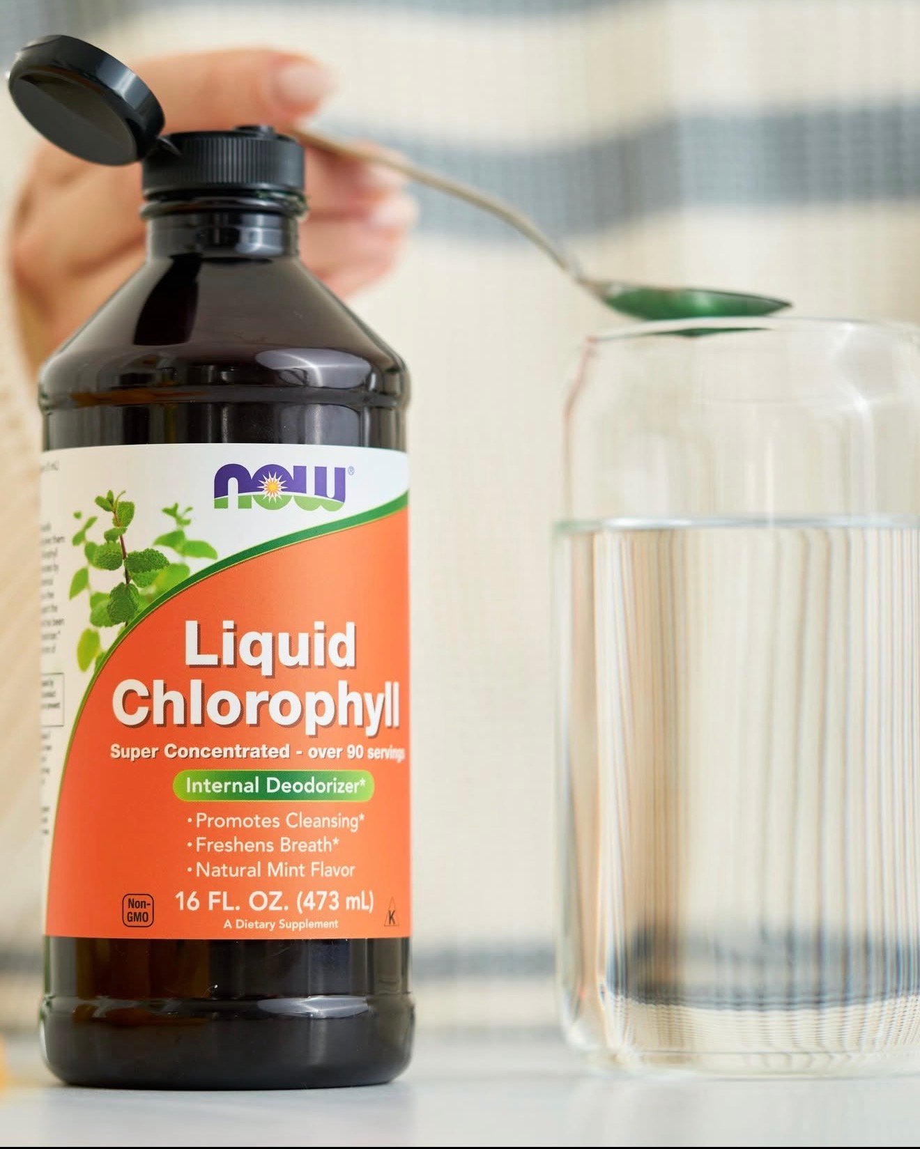 NOW Liquid Chlorophyll 100 mg 473ml - الصورة 2